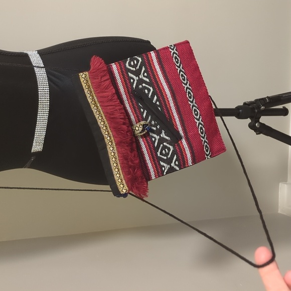 Authentic Peruvian Square Shaped Satchel/Crossbody Handbag Purse - Picture 10 of 12